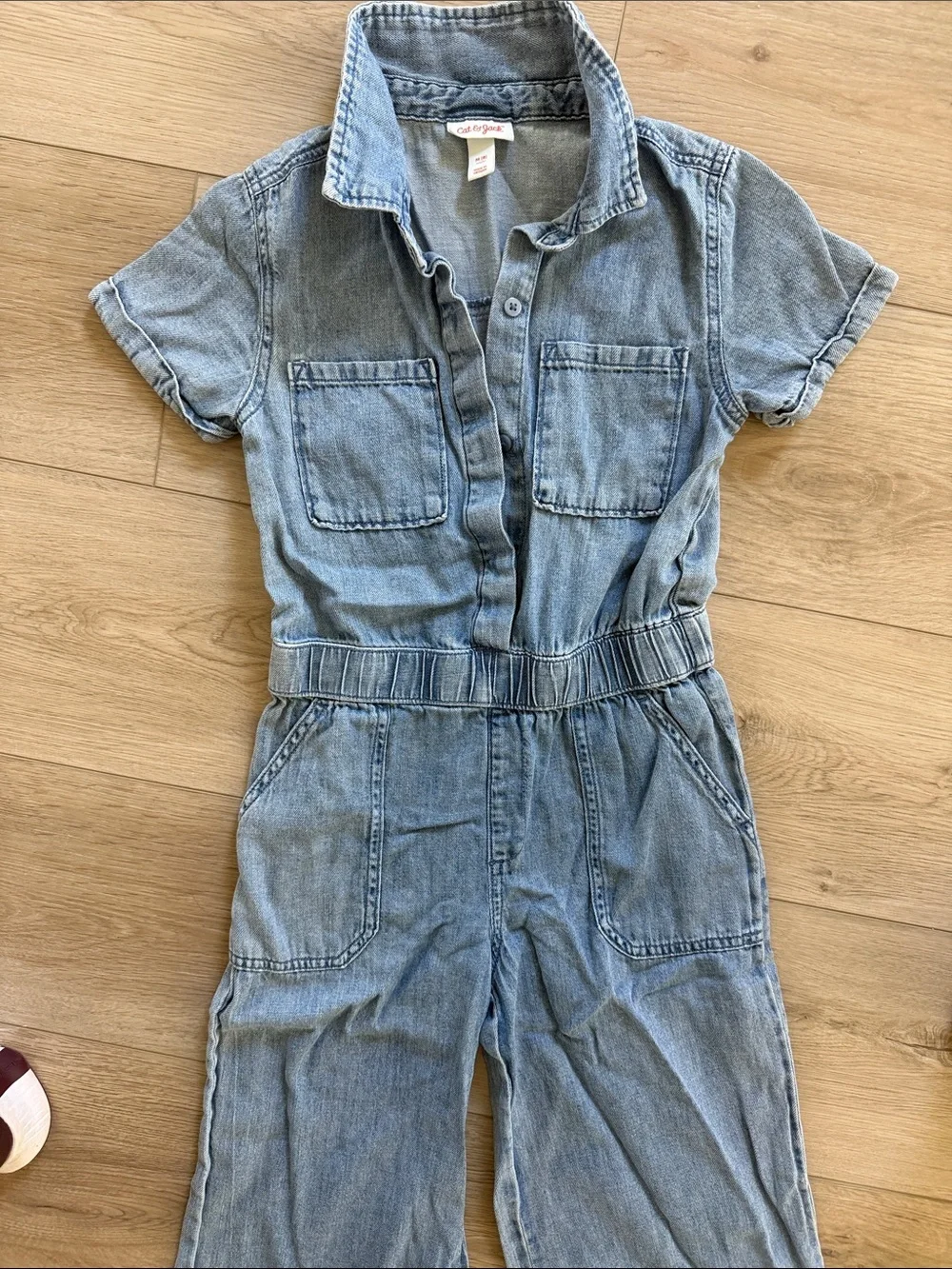 Cat & Jack Kids Light Blue Denim One-Piece Jumpsuit